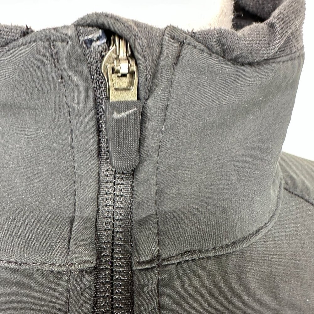 Vintage 90s Nike Full Zip Running Windbreaker Jacket Women’s Size L Gray Black - Picture 3 of 14